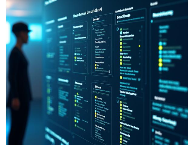 Digital compliance dashboard showing various maritime regulations, green checkmarks for compliance, and upcoming deadlines, conveying organization and control.