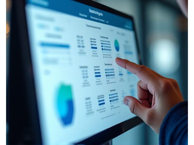 A user interacting with a highly customisable digital dashboard, dragging and dropping widgets, with a focus on bespoke data visualisation for unique business needs.