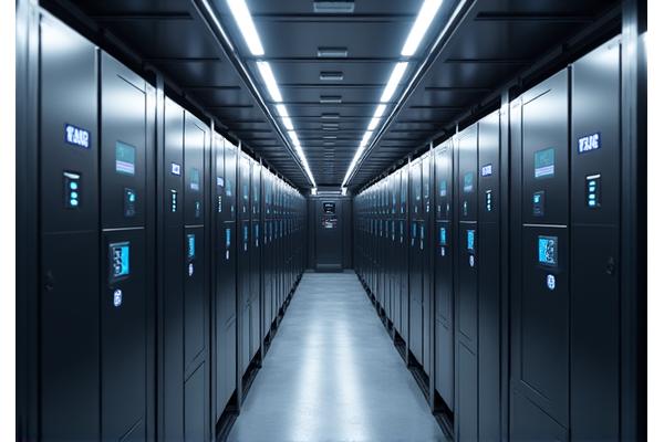 Advanced battery storage system within a ship's engine room, showing sleek, modular design.